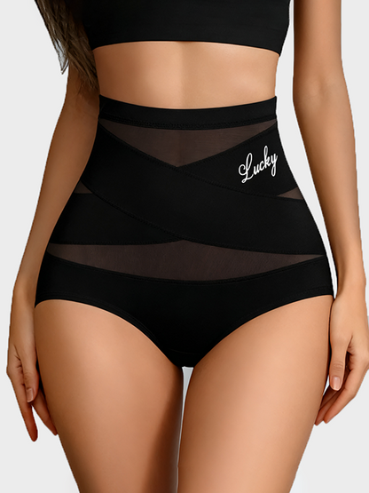 High Waisted Tummy Crossover Seamless Shapewear Pants