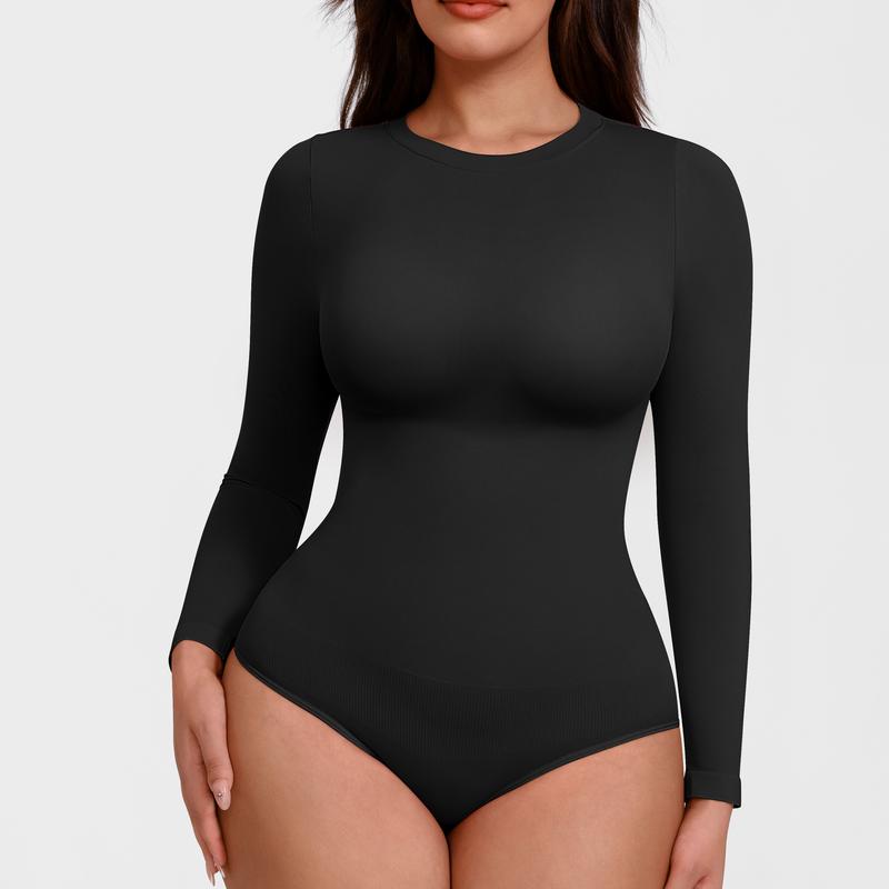 Seamless long-sleeve bodysuit