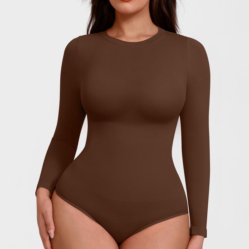 Seamless long-sleeve bodysuit