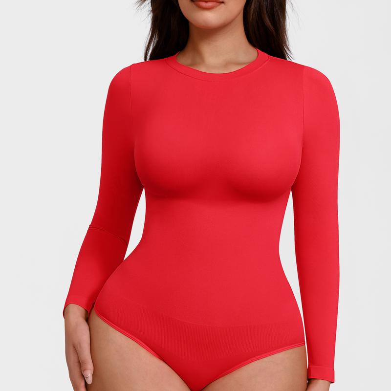 Seamless long-sleeve bodysuit