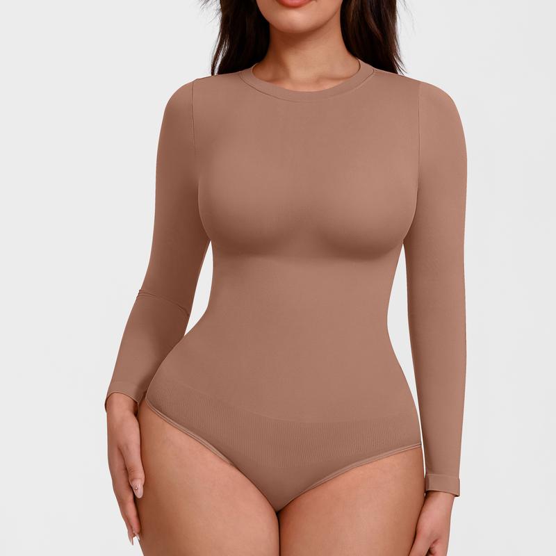 Seamless long-sleeve bodysuit