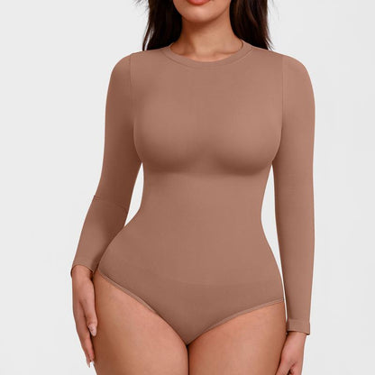 Seamless long-sleeve bodysuit