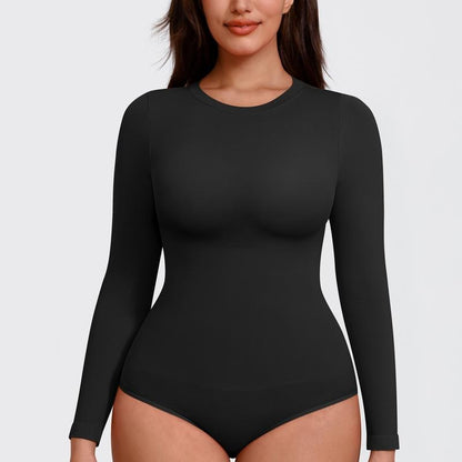 Seamless long-sleeve bodysuit