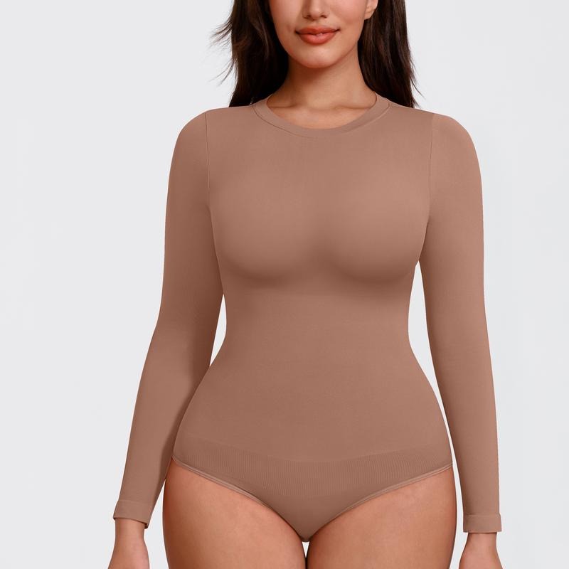 Seamless long-sleeve bodysuit