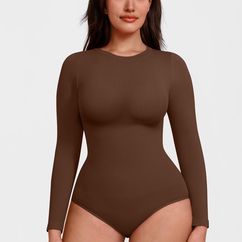 Seamless long-sleeve bodysuit