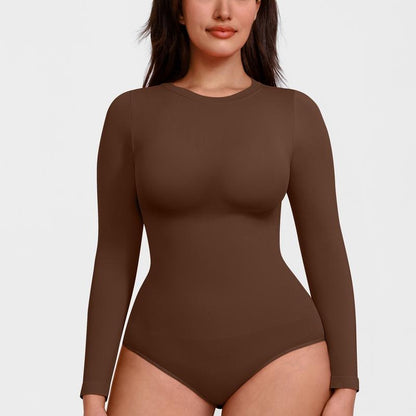 Seamless long-sleeve bodysuit