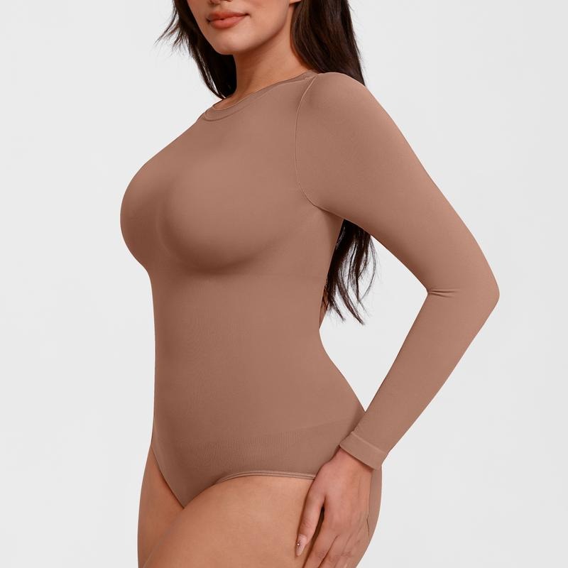 Seamless long-sleeve bodysuit