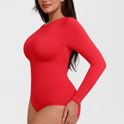 Seamless long-sleeve bodysuit